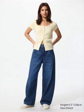 Uniqlo Japanese Baggy Wide Tapered Jeans